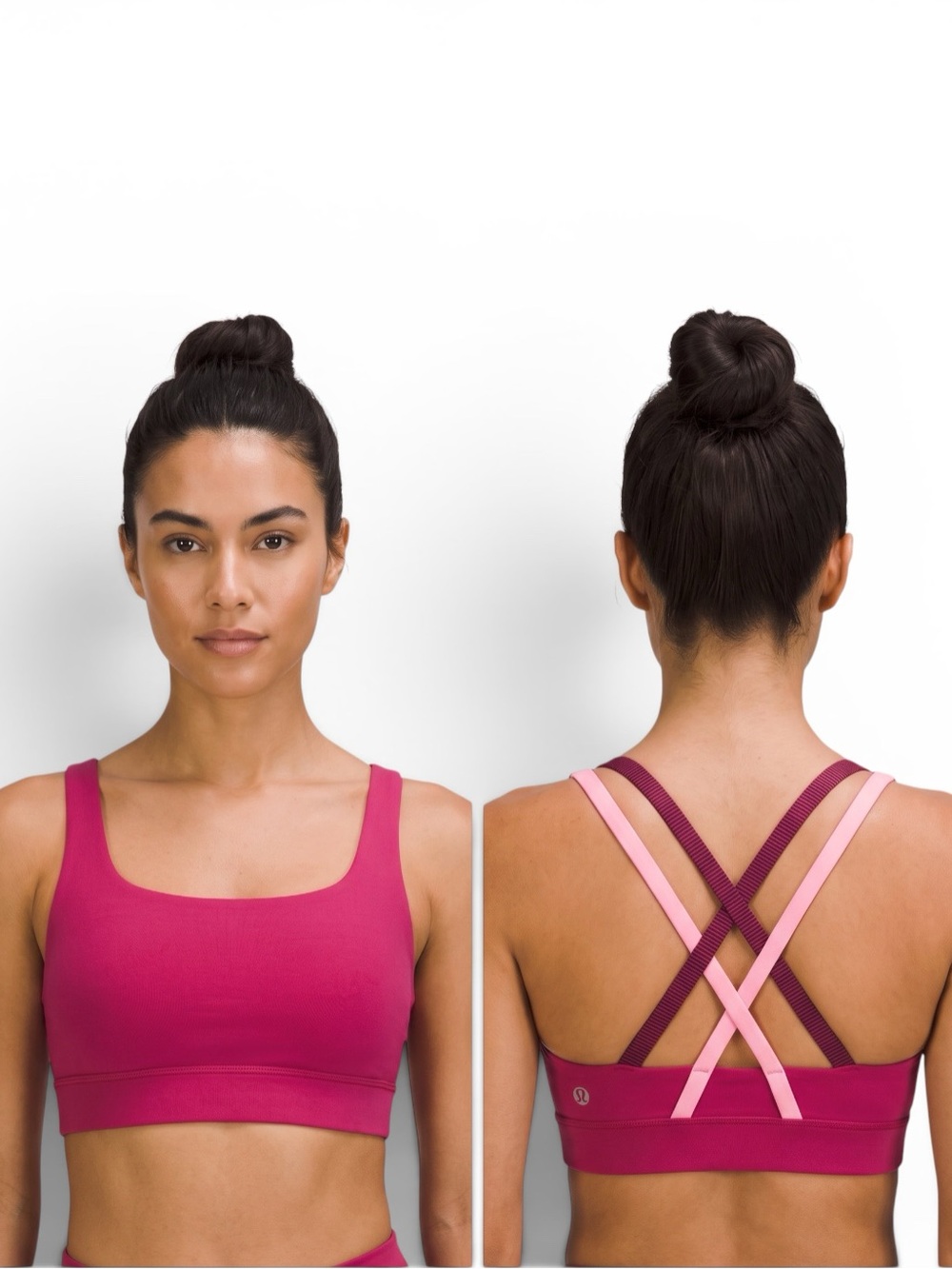 Lululemon Energy Sports Bra Sz 6 Criss Cross Back Yoga Athletic Workout  pink